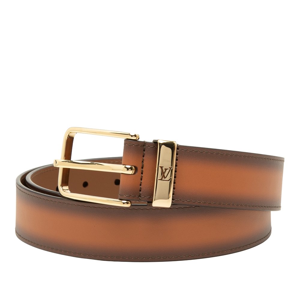 Pre-Loved Louis Vuitton Patinated Calfskin Pont Neuf Belt